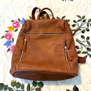 Vegan leather Travel backpack/purse